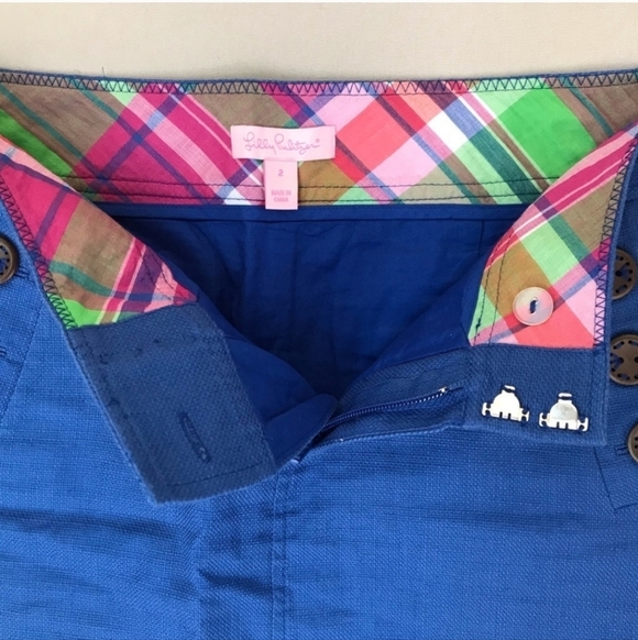 Lilly Pulitzer blue mini skirt size 2 with pockets - Picture 2 of 3